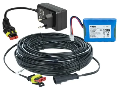 Produktbild von vhbw 1x Netzteil, 1x 3000 mAh Akku, 1x 20 m Niederspannungskabel kompatibel mit Gardena Smart SILENO City, Sileno+ Set, SILENO Life Rasenmäher