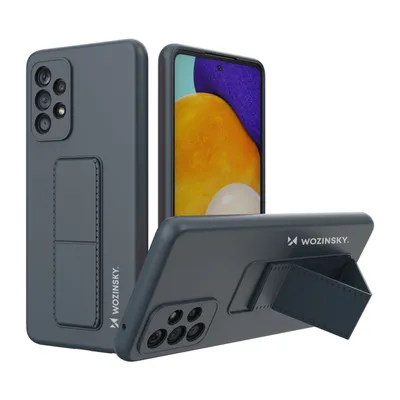 Produktbild von Wozinsky Silikon-Schutzhülle mit Aufstellfunktion für Samsung Galaxy A73 - Marineblau