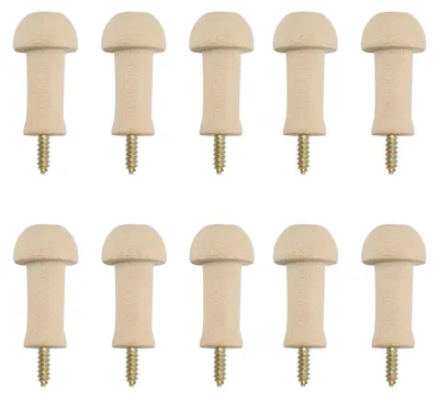 Produktbild von Holz-Shaker-Wäscheklammern - 10 Stück unlackiertes Holz - Zum Aufhängen von Kleidung, Hüten und Handtüchern - 3,5 cm