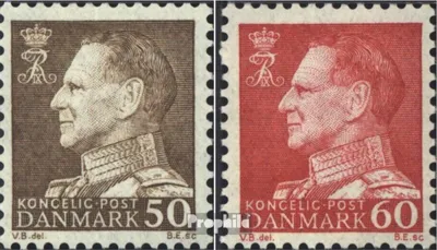 Produktbild von Briefmarken Dänemark 1967 Mi 457x-458x (kompl.Ausg.) normales Papier postfrisch Freimarken
