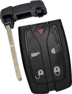 Produktbild von Auto Schlüssel Funk Fernbedienung 1x Gehäuse 5 Tasten + 1x Notschlüssel Rohling kompatibel mit Land Rover