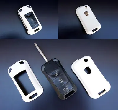 Produktbild von Key Cover Gehäuse in weiß Klapp Schlüssel Fernbedienung für Porsche