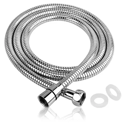 Imagen del producto de Manguera de ducha de acero inoxidable de 2 metros con diseño antitorsión