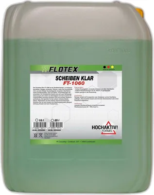Produktbild von Flotex Scheibenklar Scheibenreiniger, 10L Glasreiniger Autoscheiben Fenster