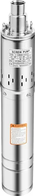 Immagine prodotto di Pompa per acqua - Pompa per pozzi profondi - 220–240 V 50 Hz - Ø 8,7 cm - Portata 2 m³/h - Cavo da 15 m - 2850 giri/min - Acciaio inossidabile 304 - Argento
