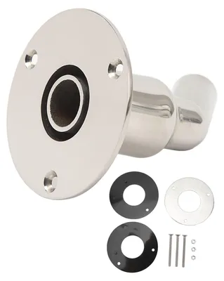 Image de Raccord de passage de coque de 22 mm pour évacuation, en acier inoxydable 316, destiné aux conduits de ventilation des chauffages diesel de yachts et navires