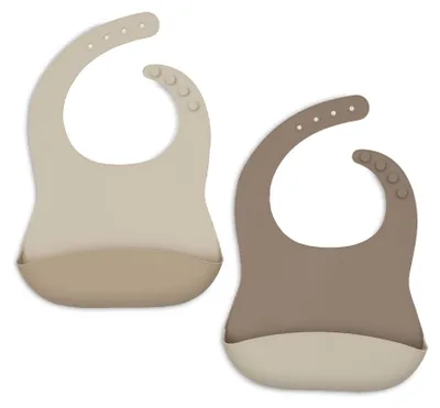 Produktbild von Lätzchen Silikon - Natural Shades - 2 Stück