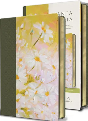 Produktbild von Biblia Reina Valera 1960 Letra Grande. Piel Verde Con Flores, Tamaño Manual / Spanish Bible Rvr 1960 Large Print. Imitation Green Leather with Flowers