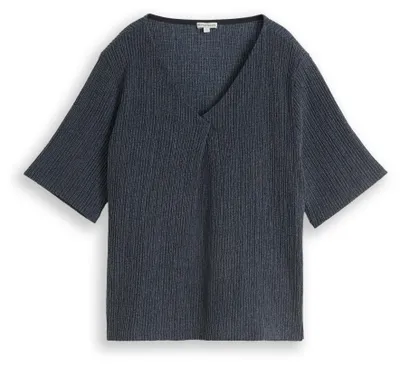 Produktbild von Crinkle T-Shirt mit V-Ausschnitt