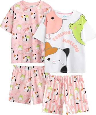 Obrázek produktu pro Squishmallows - Dívčí pyžamo "Feeling Mallow" s kraťasy (2 balení) NS9393 (116) (růžová)