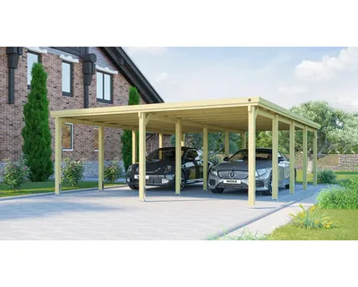 Produktbild von Doppelcarport 618 Gr.3 Trapezdach B x T x H 603 x 802 x 229
