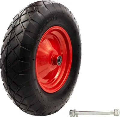 Produktbild von Schubkarrenrad mit Achse 4.80/400-8 Rad Reifen Luftrad Ersatzrad mit Kugellager