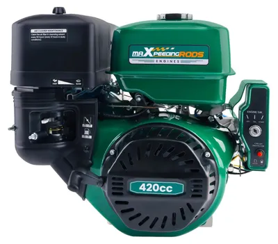 Produktbild von Benzinmotor - 4-Takt-Motor 420ccm - 8kW 15PS - Horizontalwelle - Seilzug- und E-Start - Schwarz