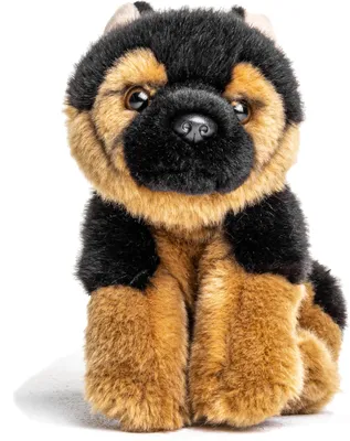 Produktbild von Uni-Toys - Deutscher Schäferhund Welpe, sitzend - 20 cm (Höhe) - Plüsch-Hund, Haustier - Plüschtier, Kuscheltier