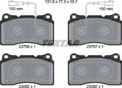 Produktbild von TEXTAR Bremsbeläge Satz Vorne für ALFA ROMEO GIULIETTA (940) 2375601