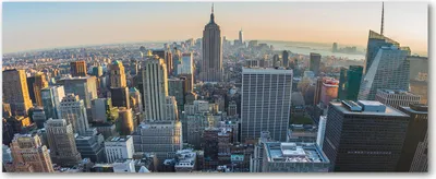 Imagen del producto de Tulup®: Cuadro sobre lienzo - 125x50 cm - Arte para la pared - Impresiones sobre lienzo - Impresión en lienzo - Paisajes y arquitectura - Azul - Manhattan, Nueva York