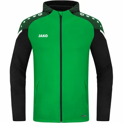 Produktbild von JAKO Damen Kapuzenjacke Performance, Farbe:soft green/schwarz, Größe:34