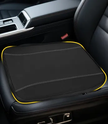 Image de Coussin de siège pour voiture et pour fauteuil de bureau, fabriqué en mousse viscoélastique, pour soulager les douleurs dorsales