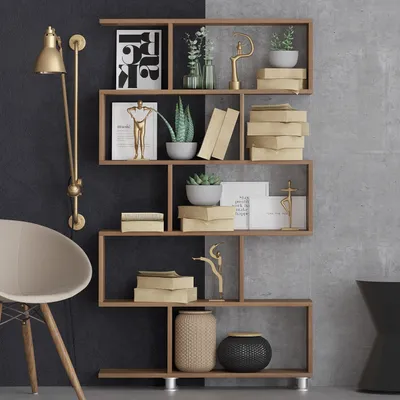 Immagine prodotto di Skye Decor, Nilüfer - Walnut, librerie, noce, 90 x 156 x 20 cm