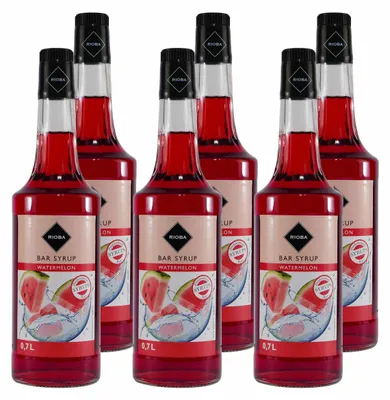Produktbild von Rioba Watermelon (Wassermelone) Syrup (6 x 0,7L)
