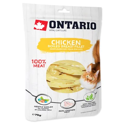 Produktbild von Ontario Leckerli Huhn, gekochte Brustfilets 70g