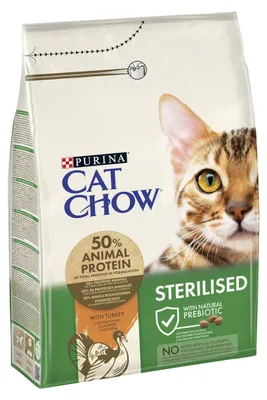 Imagen del producto de PURINA CAT CHOW Adultos esterilizados – rico en pavo – 3 kg – alimento seco para gatos