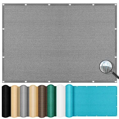 Immagine prodotto di Tenda da sole rettangolare, dimensioni 2,5 x 3 metri, colore grigio chiaro, protezione UV del 98%, traspirante, realizzata in HDPE