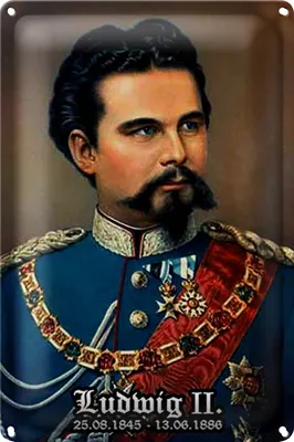 Produktbild von Blechschild Portrait 40x30cm Nostalgie König Ludwig II