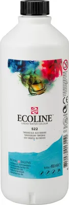 Obrázek produktu pro Ecoline tekutá akvarelová láhev 490 ml tyrkysově modrá 522