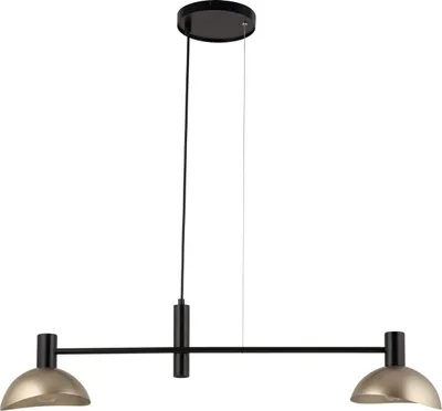 Obrázek produktu pro Artis 2xE14 40W Sigma Lighting dekorativní moderní dvojitá černo-zlatá závěsná lampa do obývacího pokoje