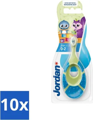 Immagine prodotto di Jordan Spazzolino Step 1 Baby (0-2 anni) - Confezione risparmio - 10 pezzi