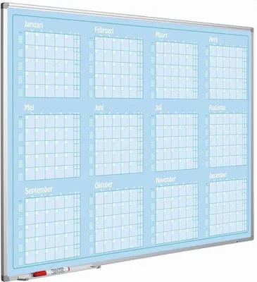 Produktbild von Famanu Whiteboard Jahrübersicht 60x120cm - Magnetisch - Blau