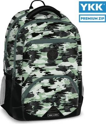 Immagine prodotto di ARS UNA Copri zaino ergonomico per la scuola, nero-verde, per ragazzi