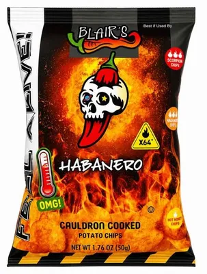 Produktbild von Blair's Chips Habanero 50g