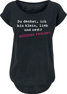 Produktbild von Sprüche T-Shirt Damen BÖÖÖSER FEHLER! schwarz S