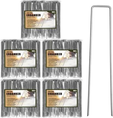 Produktbild von com-four® 500x Erdanker - Bodenanker für Garten und Camping - eckig