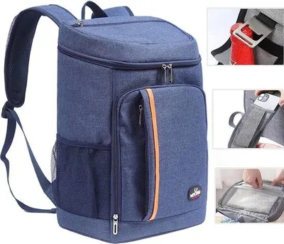 Produktbild von Isolierte 28L Thermorucksack schwarz für Picknick Camping