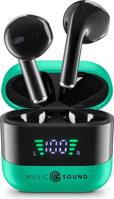 Zdjęcie produktu dla Music Sound 8018080488641, True Wireless Stereo (TWS), Połączenia/muzyka, 69 g, Zestaw słuchawkowy, Zielony
