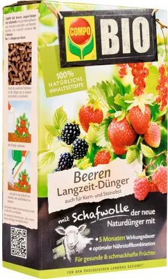 Produktbild von COMPO Beeren Langzeit-Dünger mit Schafwolle 750 g