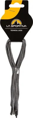 Schnürsenkel von La Sportiva in Grau; verpackt auf einer Karte; für Mountain Running Schuhe.