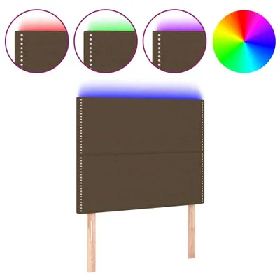 Produktbild von vidaXL LED Kopfteil Dunkelbraun 100x5x118/128 cm Stoff