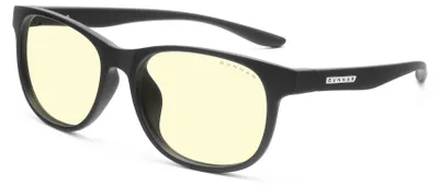 Produktbild von Gunnar Optiks Rush, Uni, Oval, Klassisch, Schwarz, Bernstein, 5,3 cm