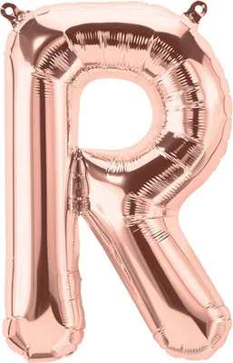 Produktbild von Folienballon Buchstabe R, rosegold, ca. 80 cm, für Luftbefüllung