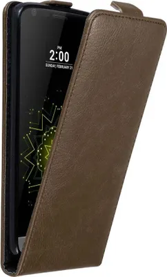Produktbild von Cadorabo Hülle für LG G5 Schutz Hülle in Braun Flip Etui Handyhülle Case Cover