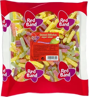 Produktbild von Red Band Gummi Stäbchen supersauer, Fruchtgummi 1 Kg