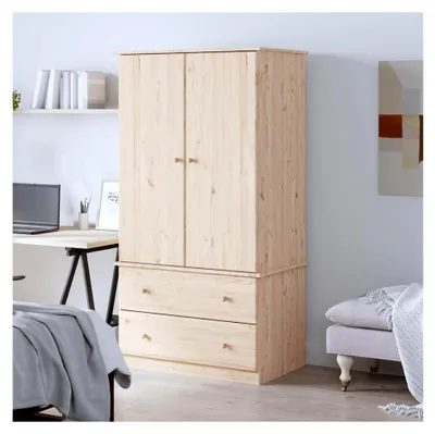 Produktbild von Kleiderschrank ALTA 90x55x170 cm aus Massivholz Kiefer