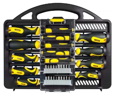 Schraubendrehersatz STANLEY BLACK+DECKER 34-teilig mit Kassette