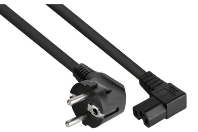 Obrázok produktu pre Kabelmeister SK0151-S010, 1 m, Zástrčka typu E + F, IEC C15, H07RN-F3G, 250 V, 10 A