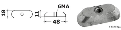 Obrázek produktu pro Desková anoda 6/15 PS čtyřtaktní motor M6 se závitem, 1 ks
