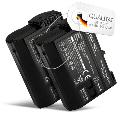 Produktbild von CELLONIC 2x Akku für Kamera Kompatibel mit Nikon D850, D750, ZR, EN-EL15c - (2000mAh, 7V)